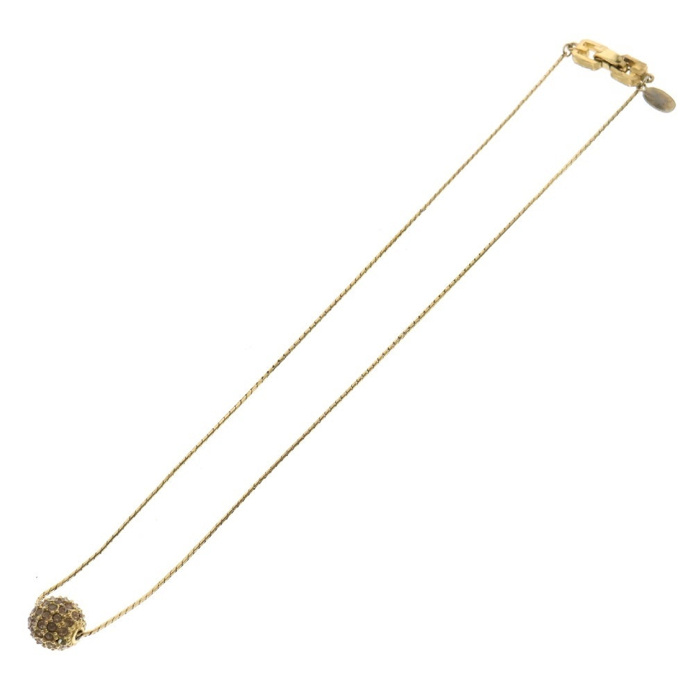 GIVENCHY(ジバンシィ) ボールモチーフ ラインストーン付 ネックレス ペンダント ゴールド レディース