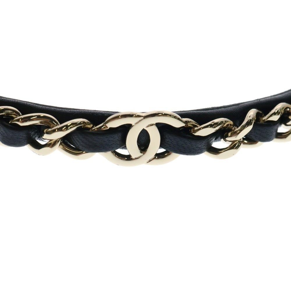 CHANEL ロゴチェーンカチューシャ CHANEL(シャネル) ココマーク チェーンモチーフ カチューシャ ヘア