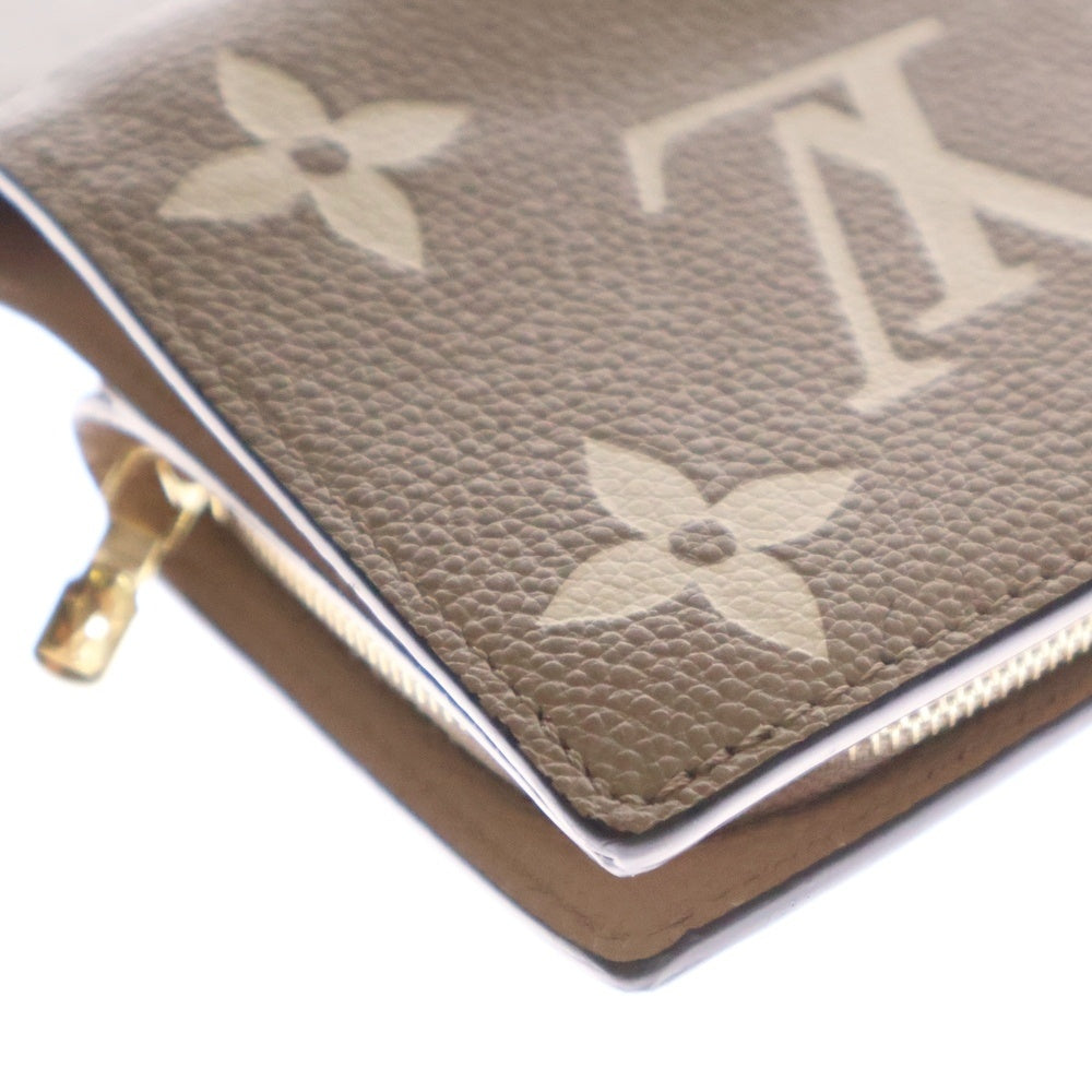 LOUIS VUITTON(ルイヴィトン) モノグラムアンプラント バイカラー ポルトフォイユクレア トゥルトレールクレーム 二つ折り財布 コンパクトウォレット ゴールド金具 M82370