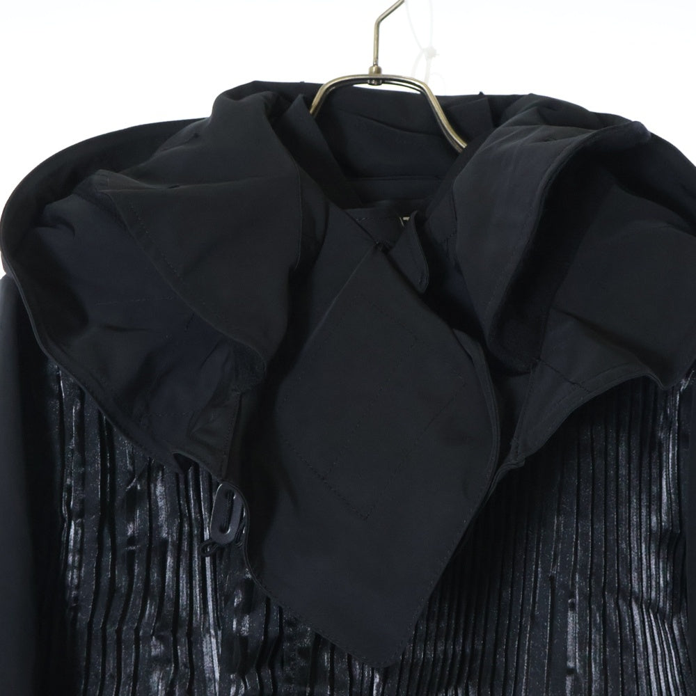 JUNYA WATANABE COMME des GARCONS(ジュンヤワタナベ コムデギャルソン) 23AW 変形ギャザーデティール フーデッド ロングコート ブラック レディース JL-C020