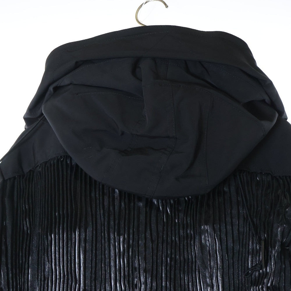 JUNYA WATANABE COMME des GARCONS(ジュンヤワタナベ コムデギャルソン) 23AW 変形ギャザーデティール フーデッド ロングコート ブラック レディース JL-C020