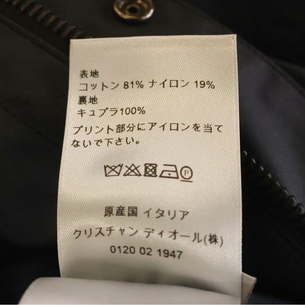 DIOR(ディオール) ショーンステューシー バックロゴプリント モッズコート ブラック コットン 033C313A4810 44 メンズ