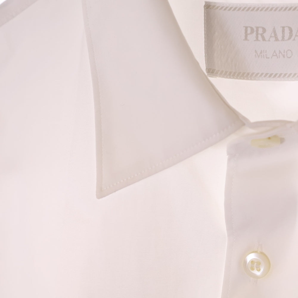 PRADA(プラダ) カッターシャツ ホワイト コットン トライアングル サイズXL