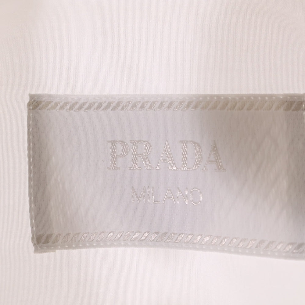 PRADA(プラダ) カッターシャツ ホワイト コットン トライアングル サイズXL