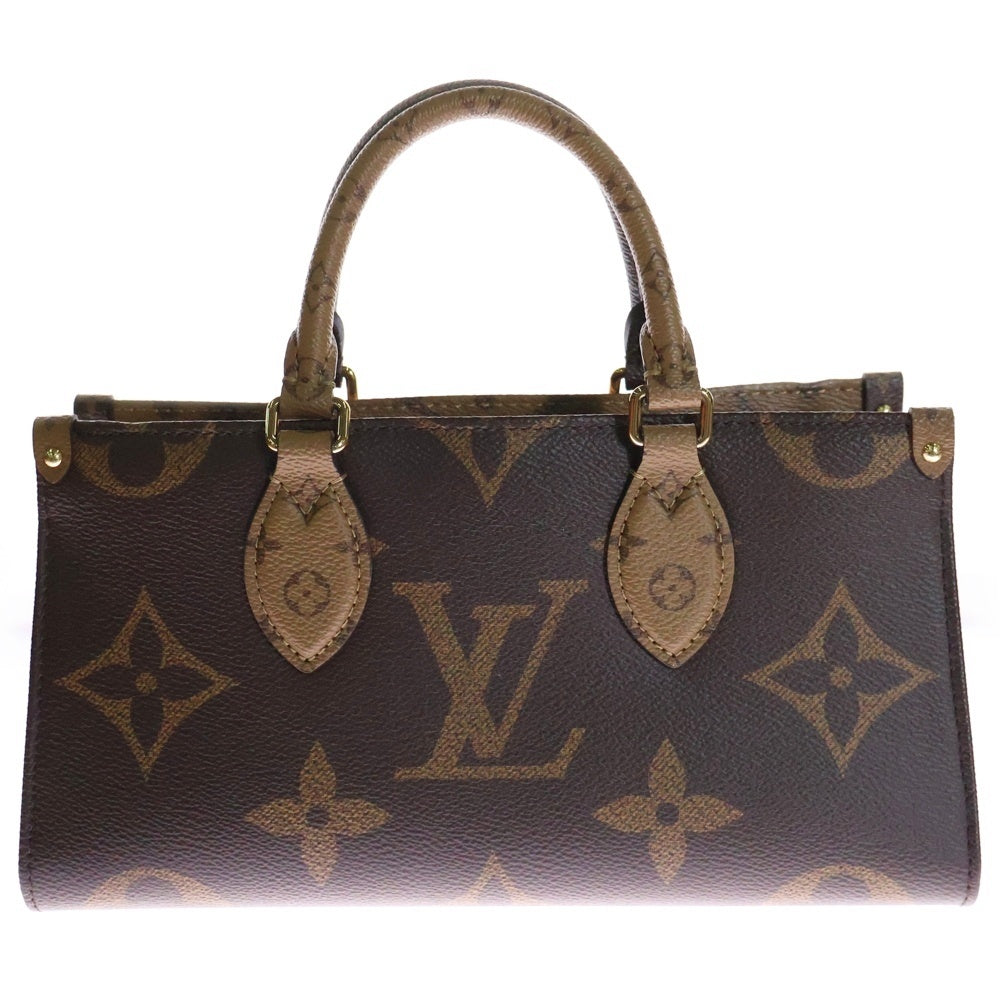 LOUIS VUITTON(ルイヴィトン) モノグラム ジャイアントリバース オンザゴーEW 2wayショルダーバッグ ハンドバッグ ブラウン PVCレザー RFID M46653