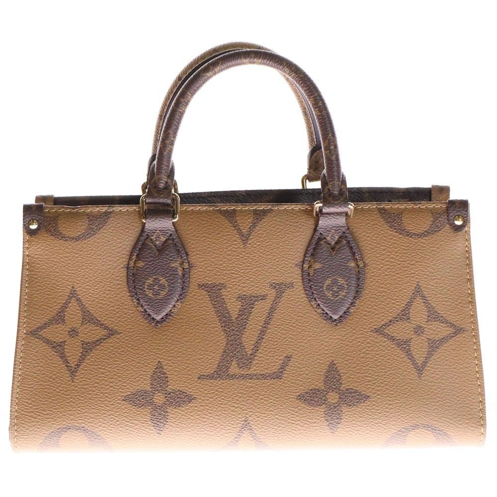 LOUIS VUITTON(ルイヴィトン) モノグラム ジャイアントリバース オンザゴーEW 2wayショルダーバッグ ハンドバッグ ブラウン PVCレザー RFID M46653