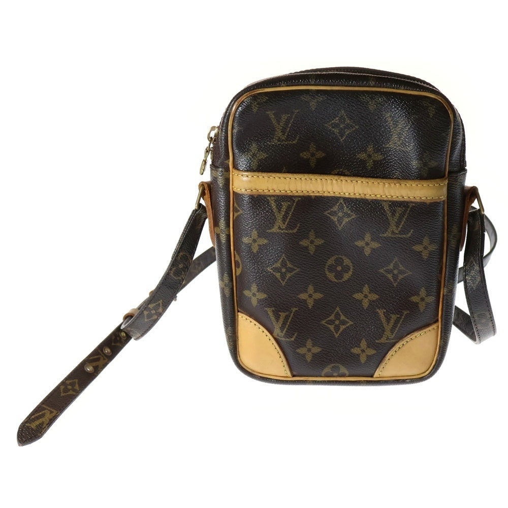 LOUIS VUITTON(ルイヴィトン) モノグラム ダヌーブ ショルダーバッグ ミニバッグ ブラウン PVCレザー ゴールド金具 M45266
