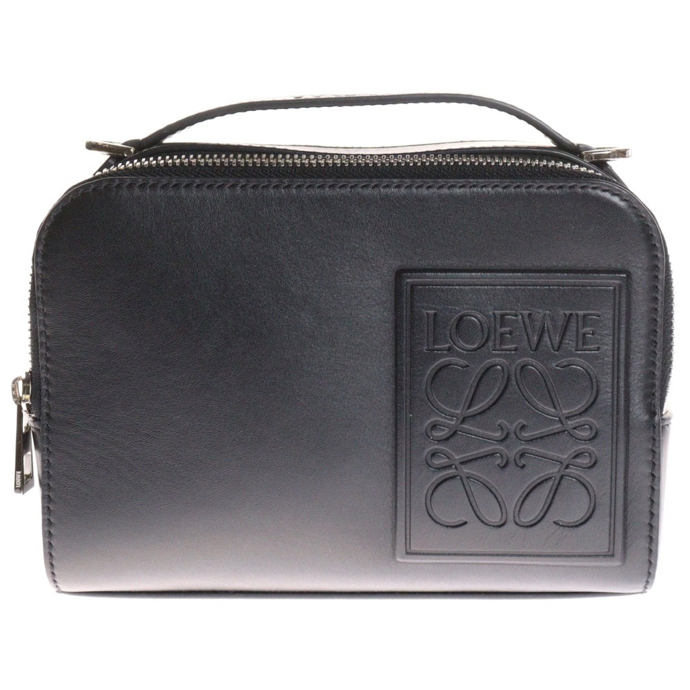 LOEWE(ロエベ) カメラバッグ ミニ 2WAYバッグ ハンドバッグ ショルダーバッグ ブラック シルバー金具 レザー