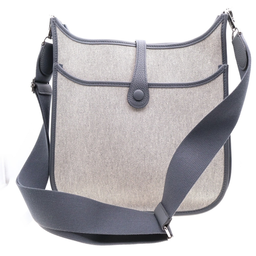 HERMES(エルメス) エブリン3 PM ショルダーバッグ ベージュ×ネイビー トワルアッシュ×トリヨンクレマンス SV金具 K刻印