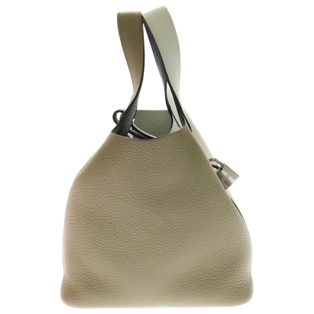 HERMES(エルメス) ピコタンロックPM カザック2 トリヨンクレマンス ベージュマルファ×ニューホワイト×マカサー シルバー金具 W刻印
