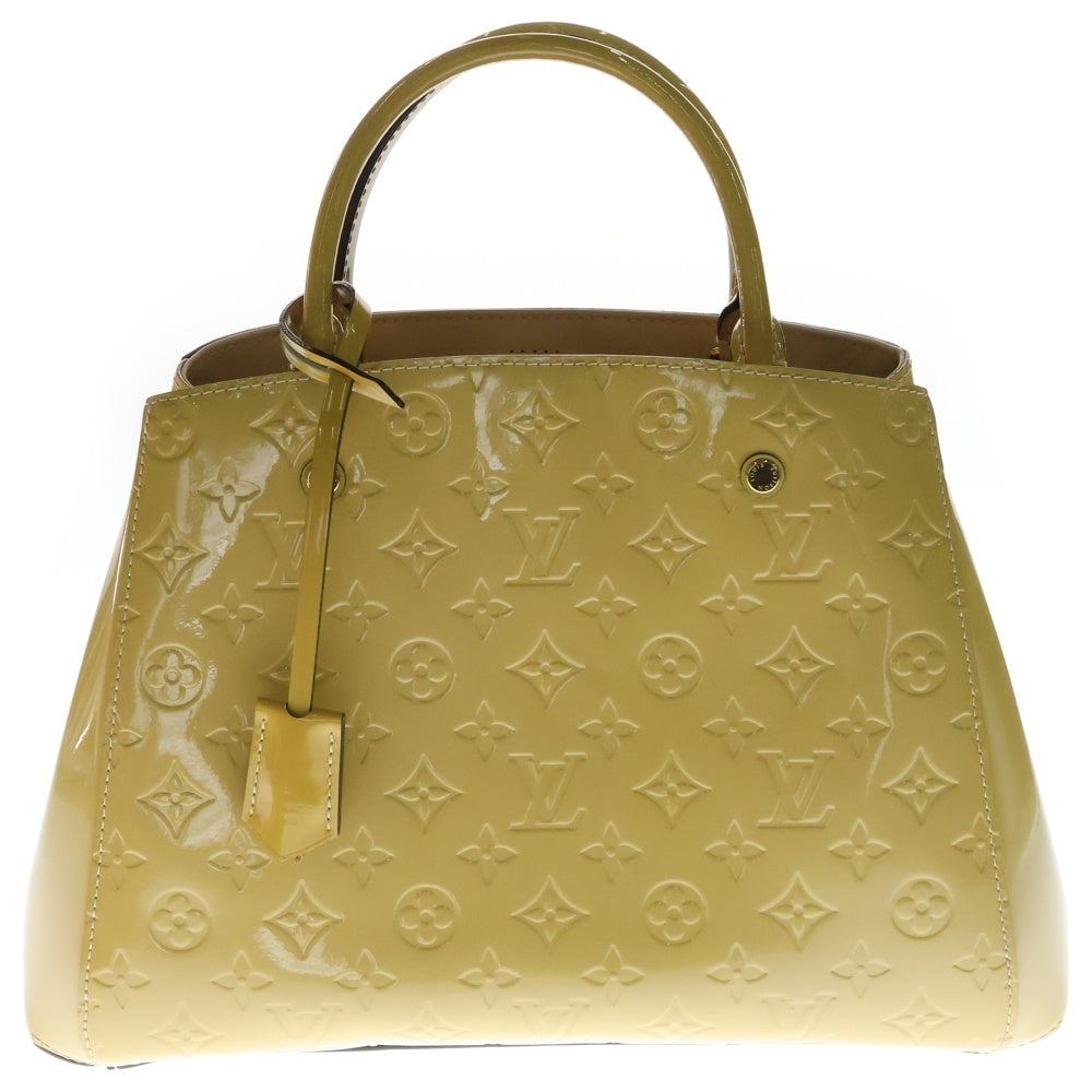 LOUIS VUITTON(ルイヴィトン) モノグラム・ヴェルニ モンテーニュMM イエロー エナメル 2wayハンドバッグ ショルダーバッグ M50169