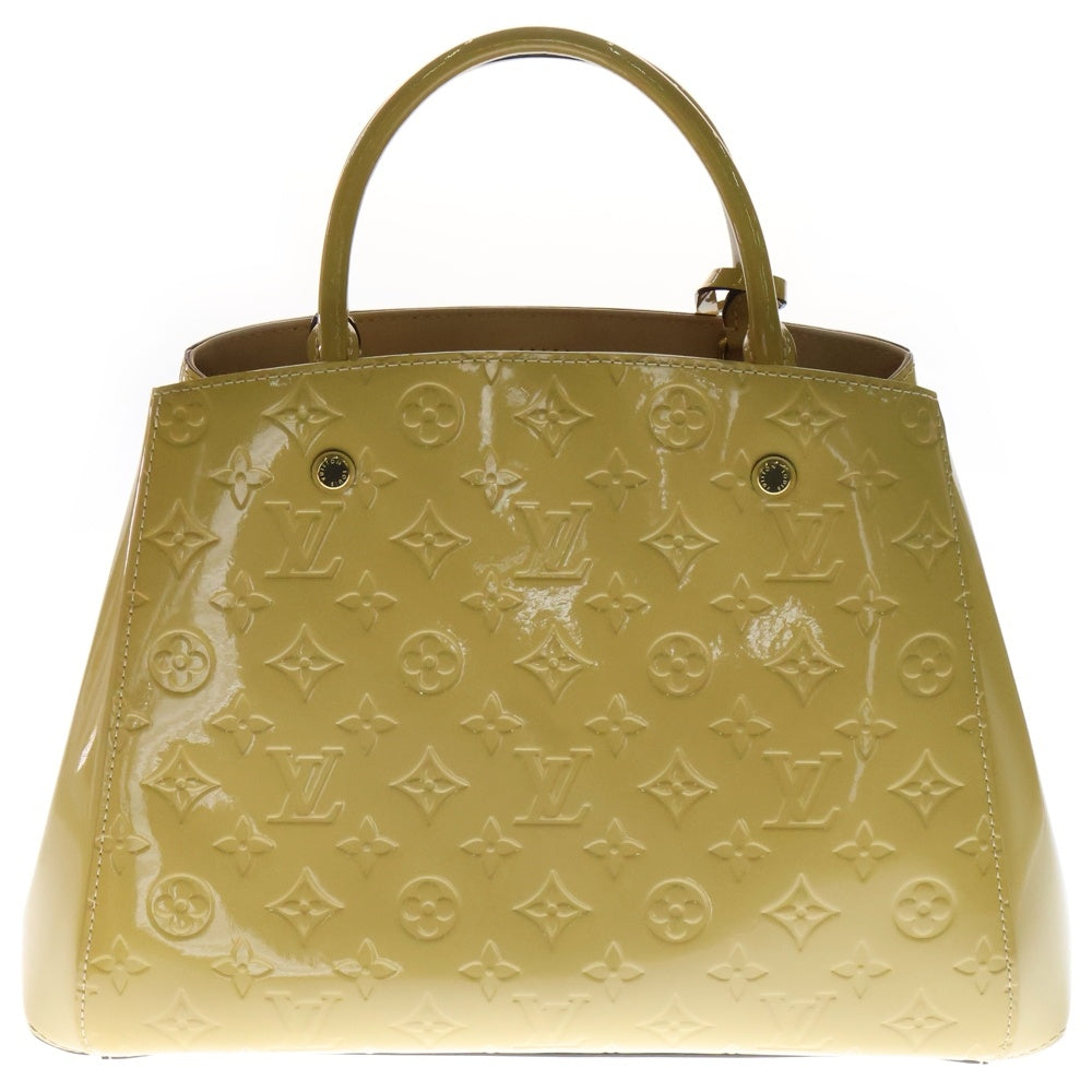 LOUIS VUITTON(ルイヴィトン) モノグラム・ヴェルニ モンテーニュMM イエロー エナメル 2wayハンドバッグ ショルダーバッグ M50169