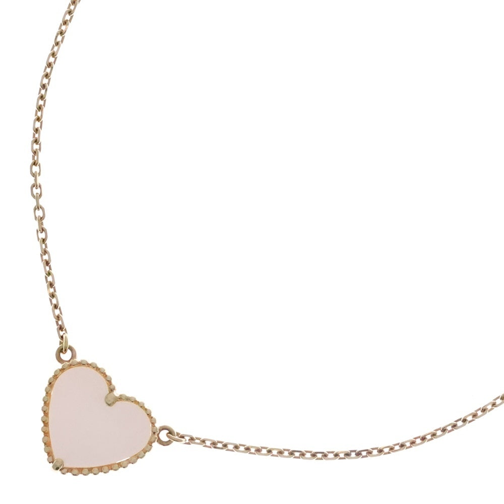 Van Cleef & Arpels(ヴァンクリーフアンドアーペル) ラッキーアルハンブラ ハート ネックレス マザーオブパール 750 YG イエローゴールド ジュエリー アクセサリー