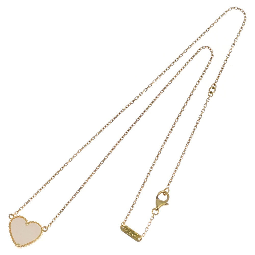 Van Cleef & Arpels(ヴァンクリーフアンドアーペル) ラッキーアルハンブラ ハート ネックレス マザーオブパール 750 YG イエローゴールド ジュエリー アクセサリー