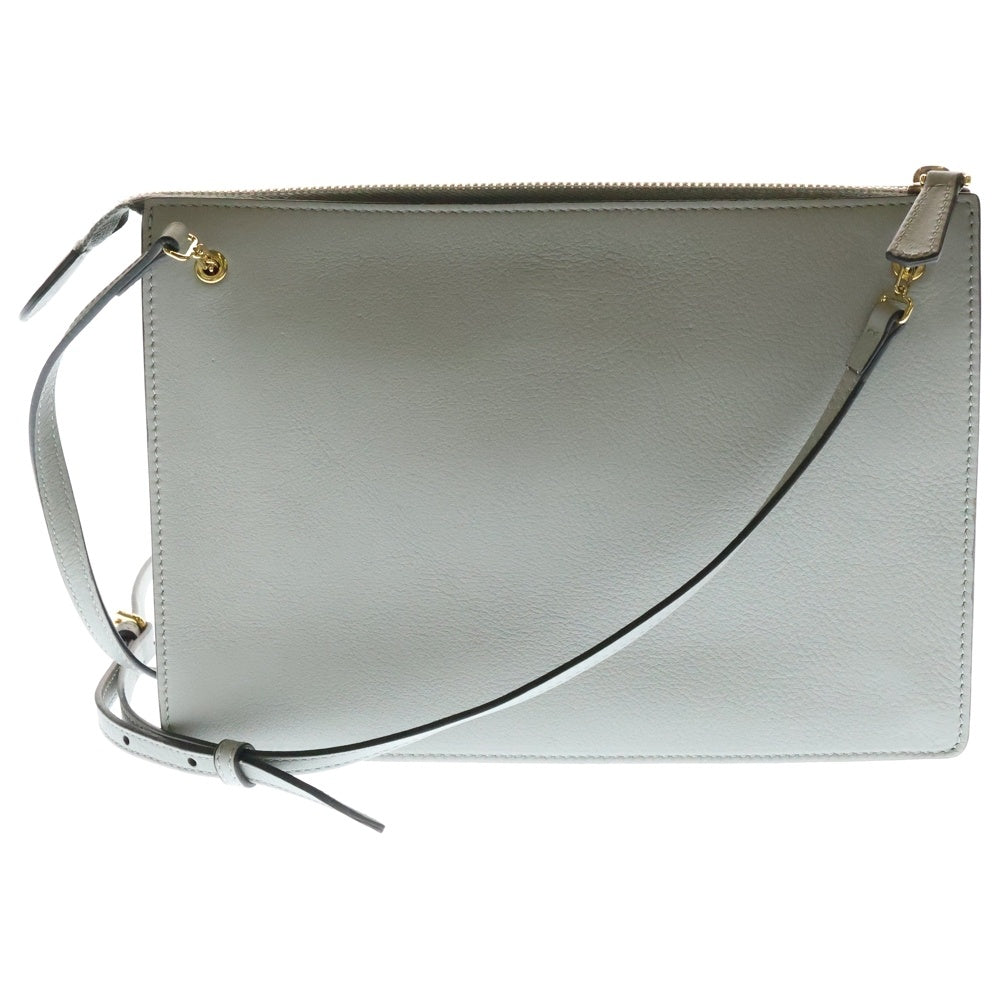 FENDI(フェンディ) トゥージュール マルチスタッズ レザー ショルダーバッグ ゴールド金具 グレー 8M0369