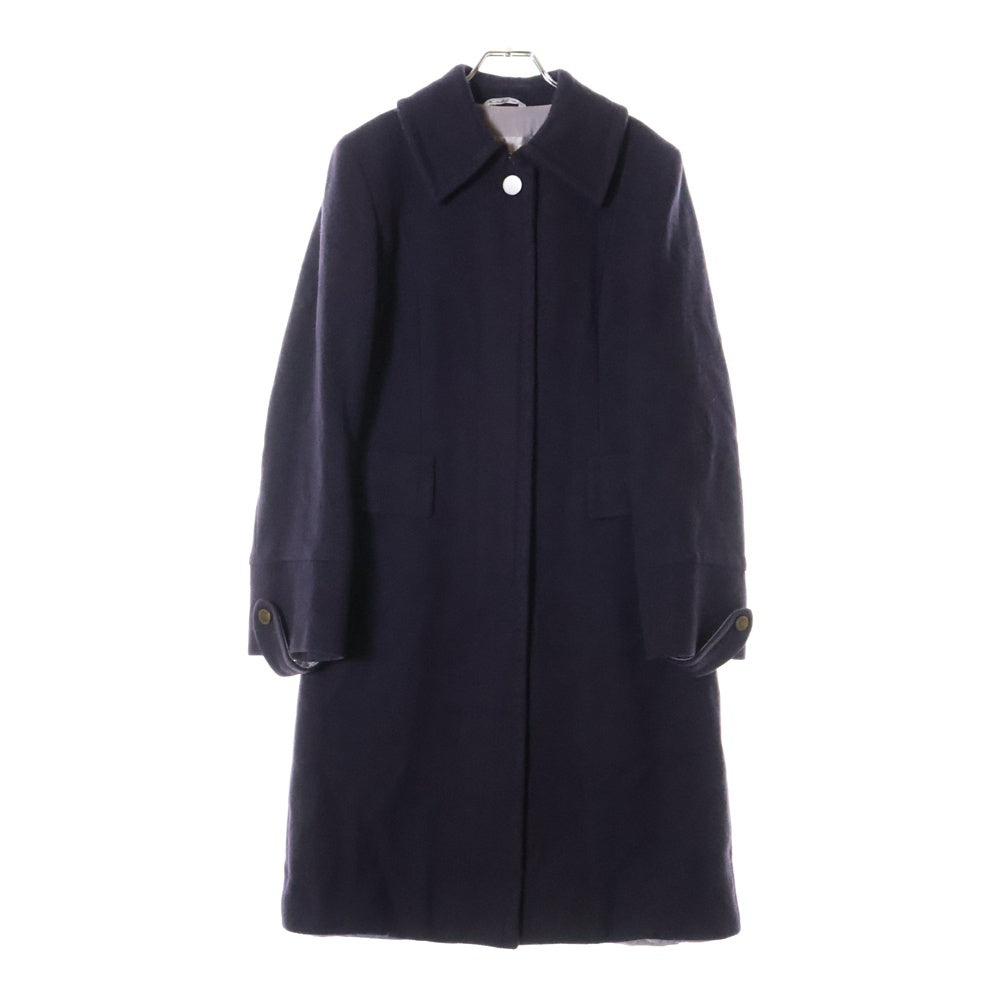 Max Mara(マックスマーラ) カシミヤ アンゴラ混 ウール チェスター ロング コート パープル レディース