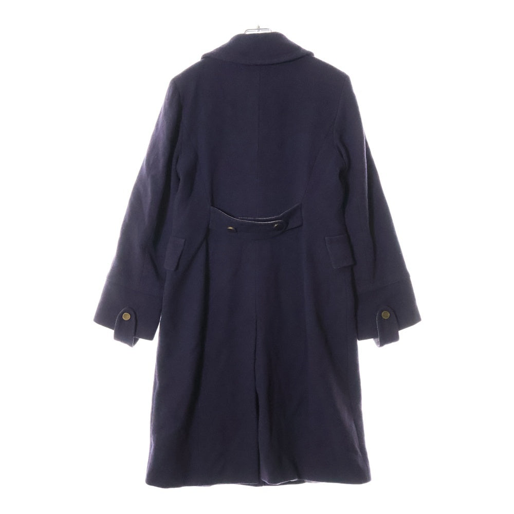 Max Mara(マックスマーラ) カシミヤ アンゴラ混 ウール チェスター ロング コート パープル レディース