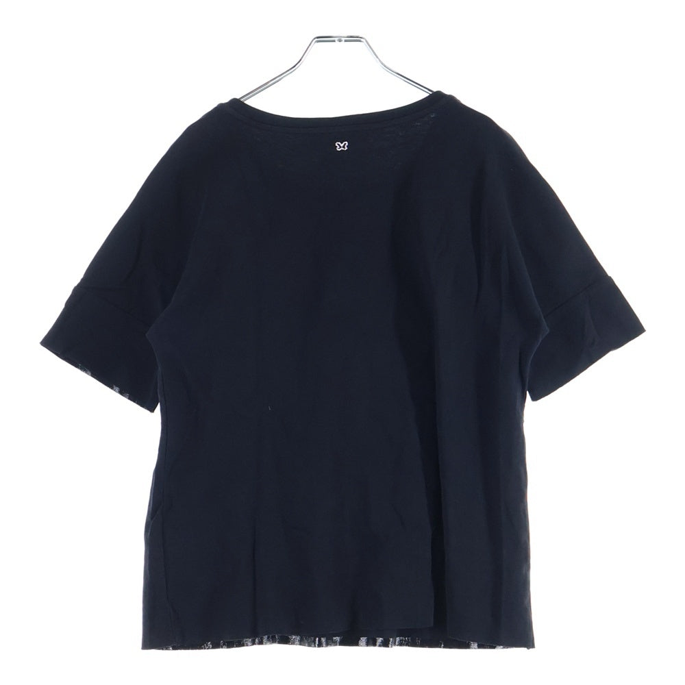 Max Mara(マックスマーラ) フラワー ビジュー装飾 半袖Tシャツ カットソー ブラック レディース