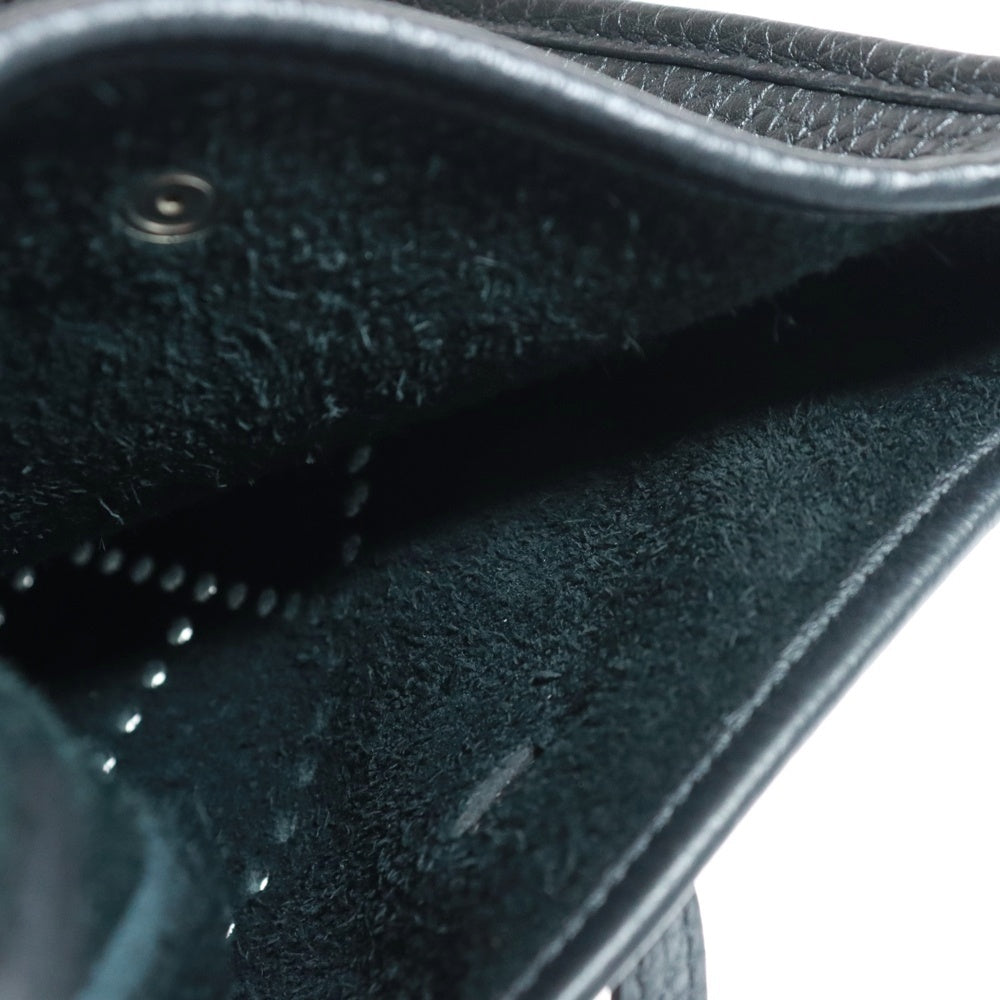 HERMES(エルメス) エブリンTPM トリヨンクレマンス Hロゴ パンチングレザー ショルダーバッグ シルバー金具 ブラック Z刻印