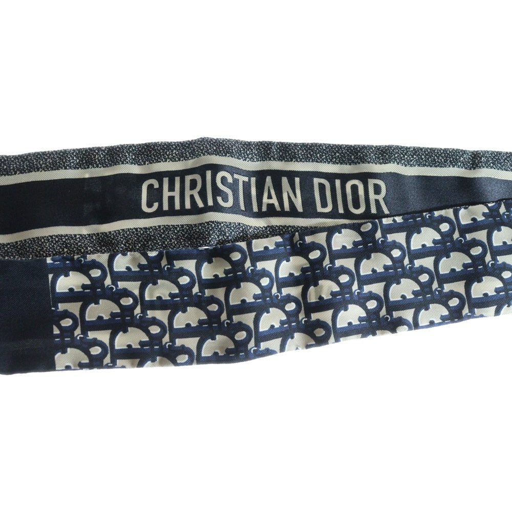 DIOR(ディオール) トロッター ツイリー ネイビー シルク スカーフ