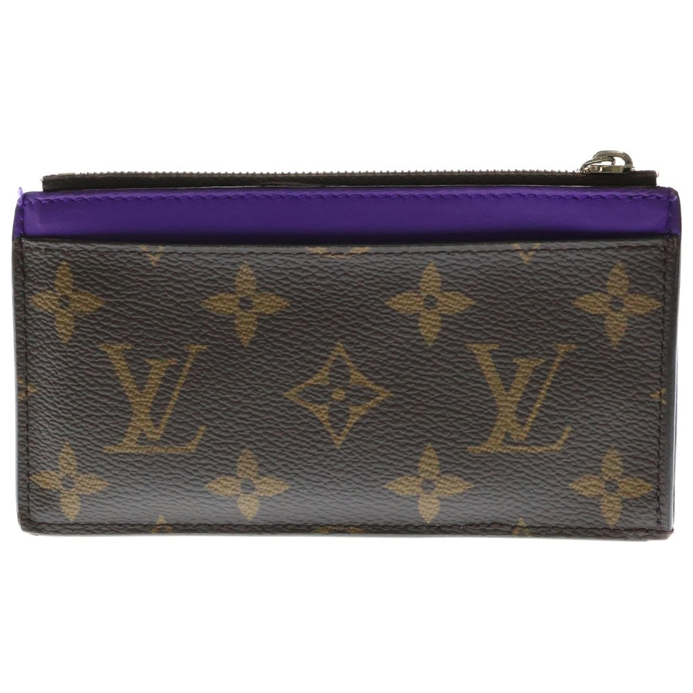 LOUIS VUITTON(ルイヴィトン) フラグメントケース モノグラム マカサー PVC レザー カードケース 小銭入れ ブラウン/パープル M82914 RFID