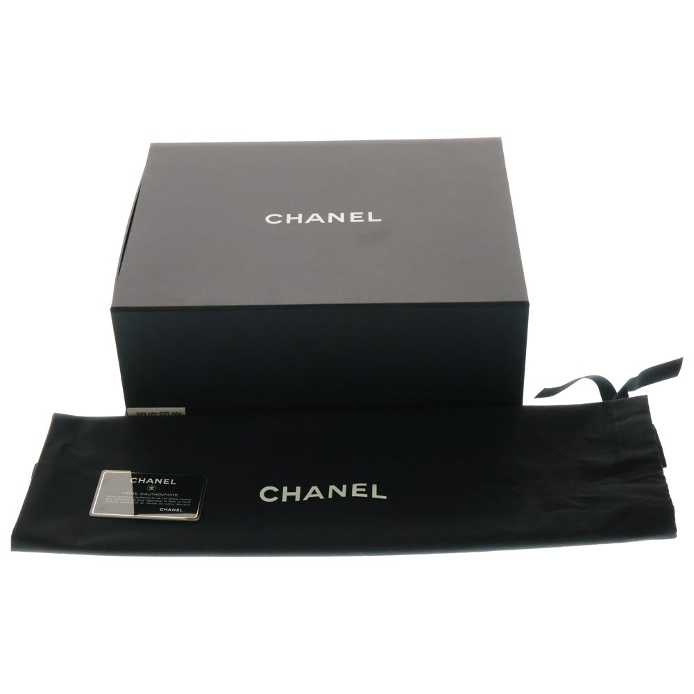 CHANEL(シャネル) ドーヴィル26 ツイード チェーンショルダーバッグ トートバッグ グレー キャンバス シルバー金具