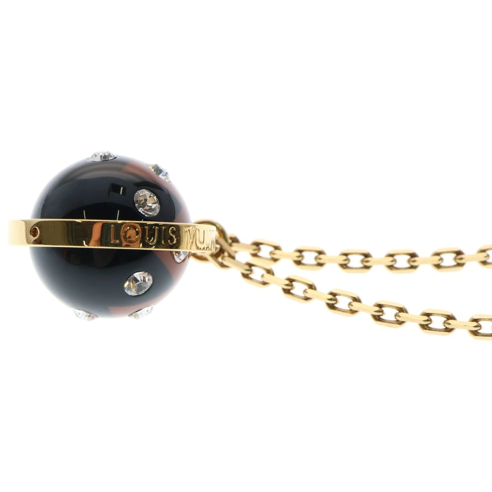 LOUIS VUITTON(ルイヴィトン) パンダンティフ マグネティック ラインストーン ペンダント チェーンネックレス ゴールド/ブラック M66408