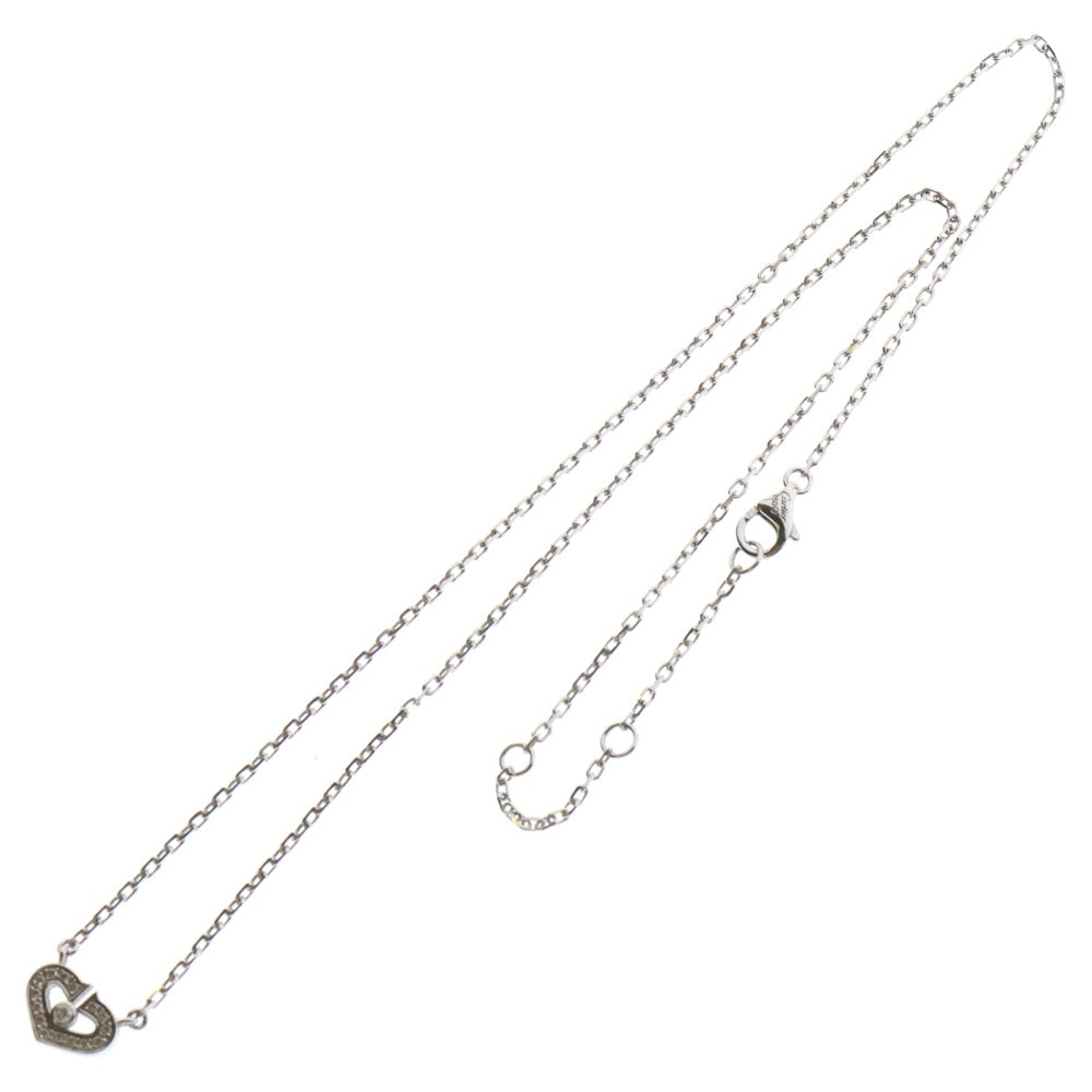Cartier(カルティエ) Cハート パヴェ ダイヤ ネックレス Au750 K18 WG ホワイトゴールド