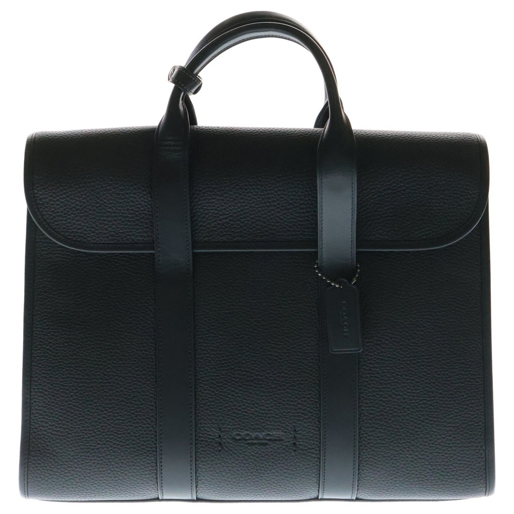 COACH(コーチ) ゴッサム ポートフォリオ レザー 2WAY ハンド ショルダー ビジネスバッグ ブリーフケース ガンメタ金具 ブラック C5318