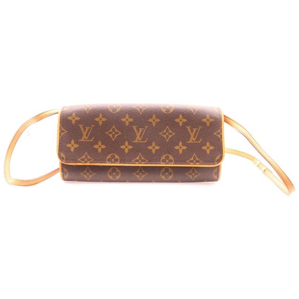 LOUIS VUITTON(ルイヴィトン) モノグラム ポシェットツインGM ショルダーバッグ ブラウン PVCレザー M51852