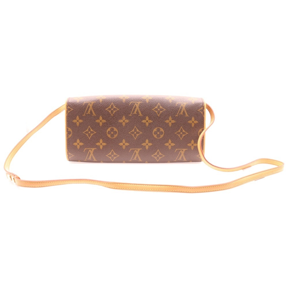 LOUIS VUITTON(ルイヴィトン) モノグラム ポシェットツインGM ショルダーバッグ ブラウン PVCレザー M51852