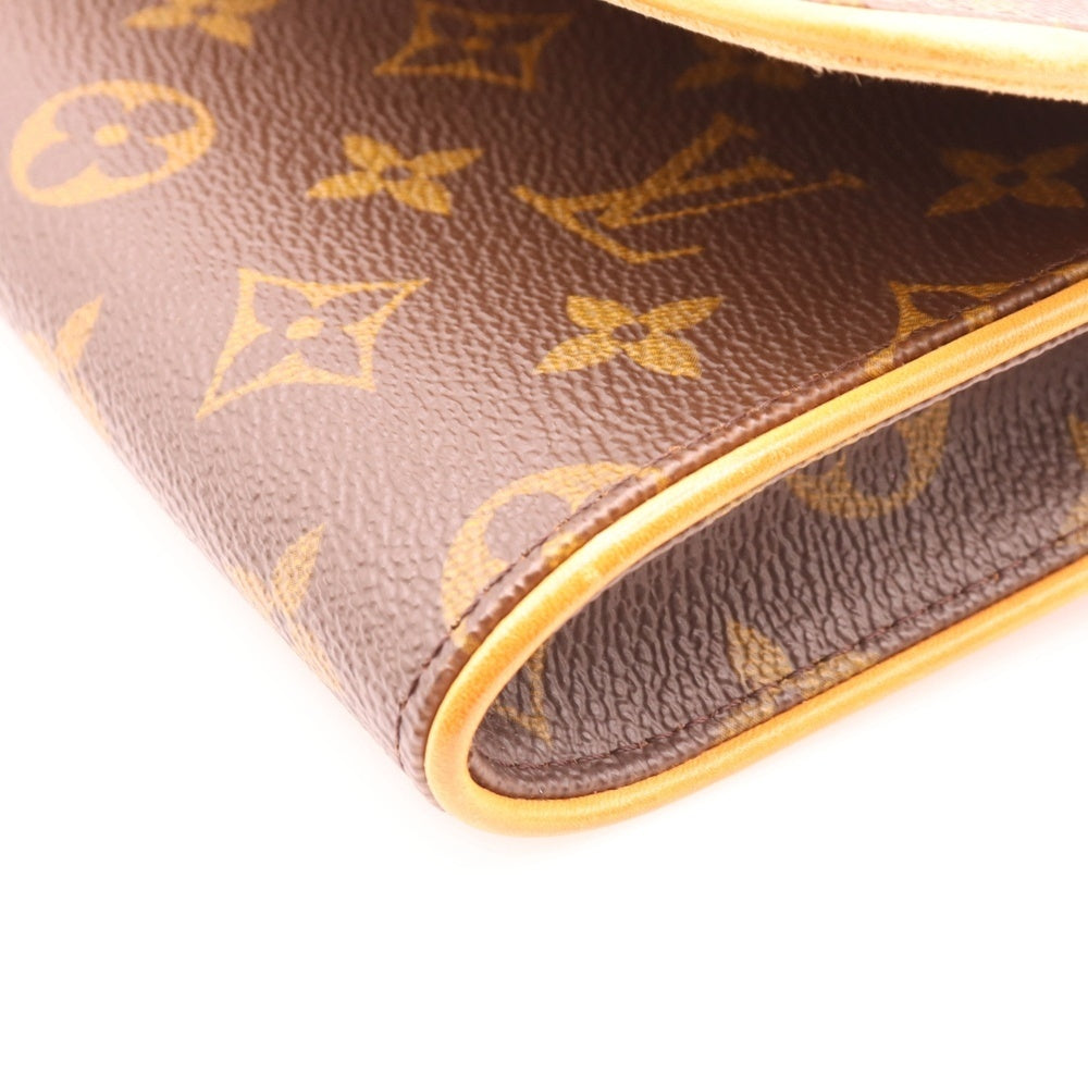 LOUIS VUITTON(ルイヴィトン) モノグラム ポシェットツインGM ショルダーバッグ ブラウン PVCレザー M51852