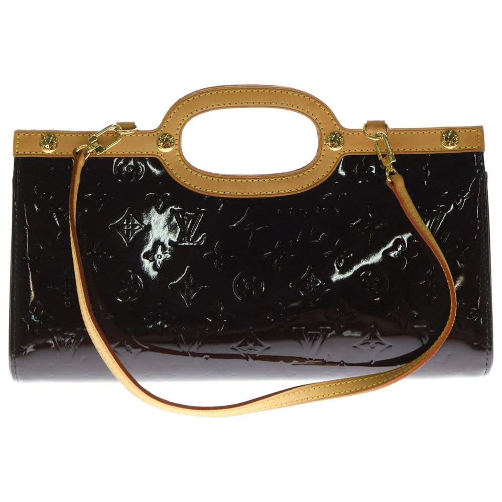 LOUIS VUITTON(ルイヴィトン) ヴェルニ ロクスバリードライブ アマラント パテント 2WAYバッグ ハンドバッグ ショルダーバッグ ボルドー×ブラウン ゴールド金具 M91995