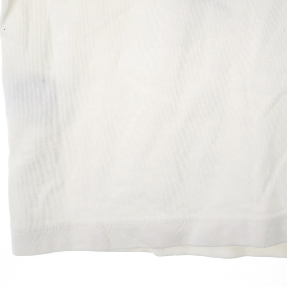 BARROW(バロウ) ベアー フロッキーロゴプリント 半袖Tシャツ カットソー ホワイト 029928