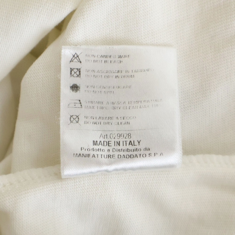 BARROW(バロウ) ベアー フロッキーロゴプリント 半袖Tシャツ カットソー ホワイト 029928