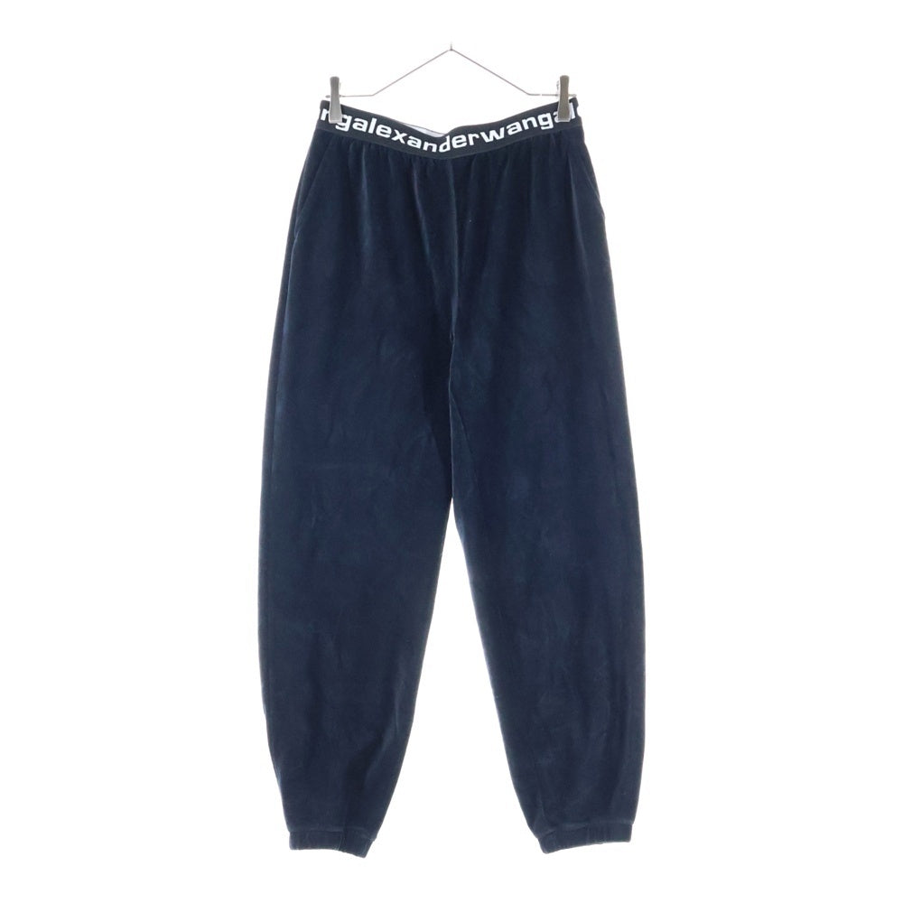 ALEXANDER WANG(アレキサンダーワン) Logo Elastic Jogger In Stretch Corduroy コーデュロイジョガーパンツ ブラック レディース S