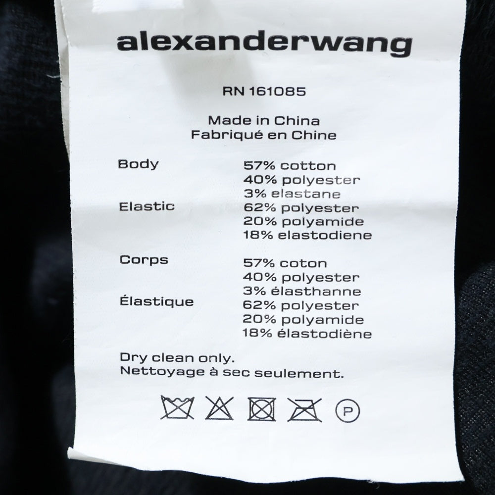 ALEXANDER WANG(アレキサンダーワン) Logo Elastic Jogger In Stretch Corduroy コーデュロイジョガーパンツ ブラック レディース S