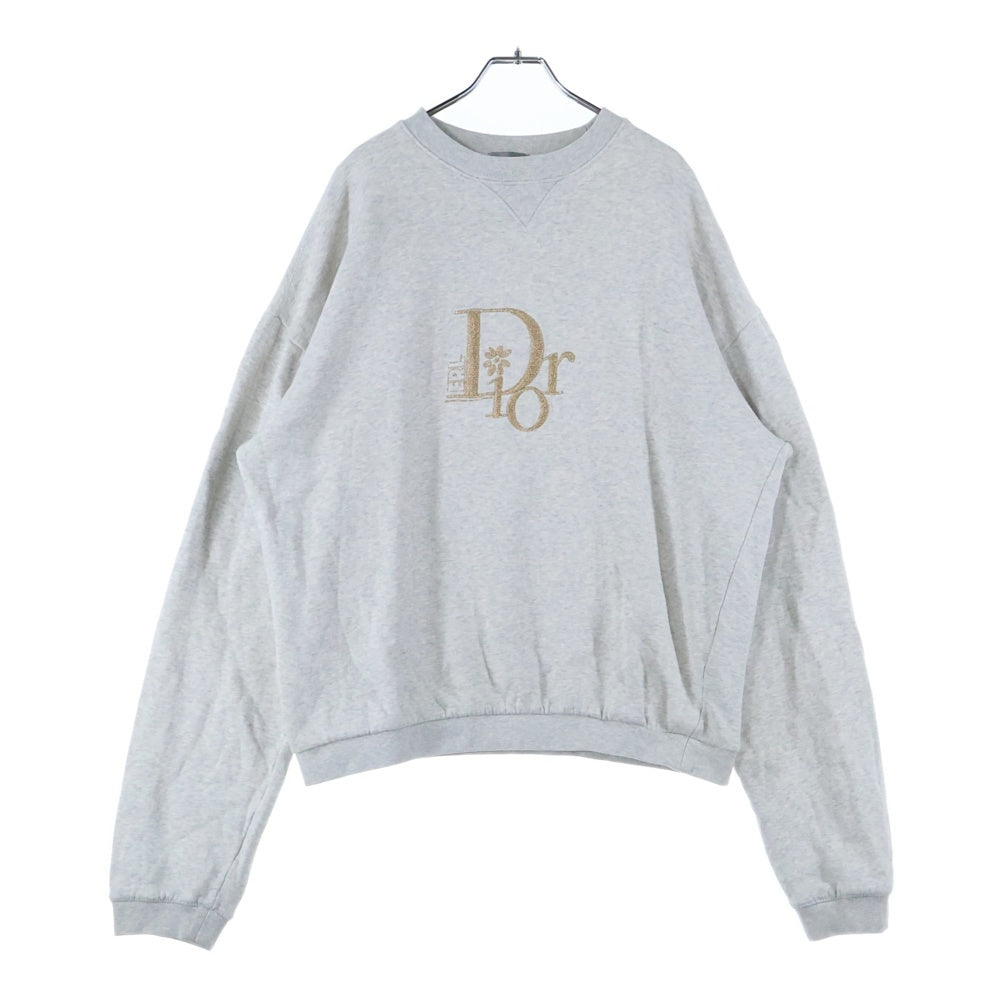 DIOR(ディオール) 23SS ×ERL イーアールエル ロゴ刺繍 クルーネック プルオーバースウェットトレーナー グレー 313J674A0815