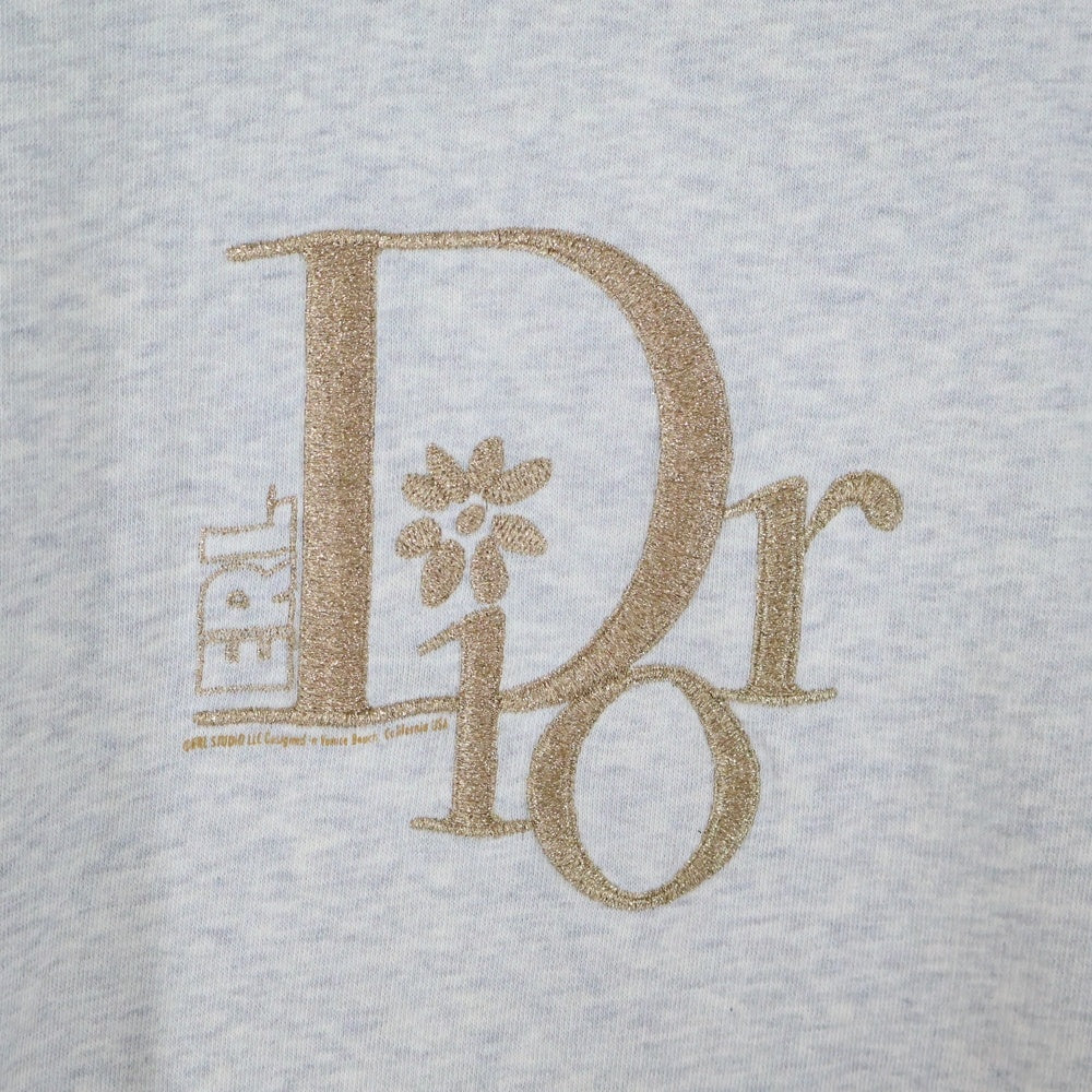 DIOR(ディオール) 23SS ×ERL イーアールエル ロゴ刺繍 クルーネック プルオーバースウェットトレーナー グレー 313J674A0815