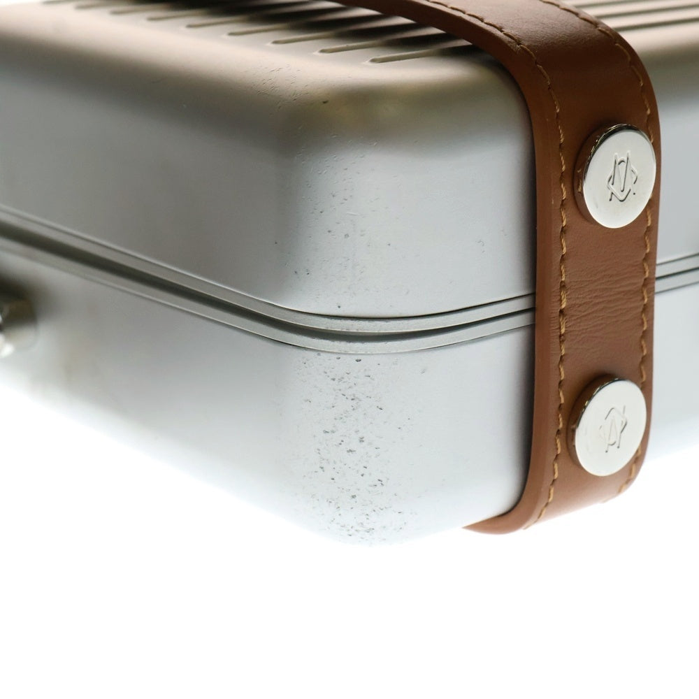 RIMOWA(リモワ) PERSONAL パーソナル アルミニウム レザー クロスボディ ショルダーバッグ シルバー ブラウン 99011000