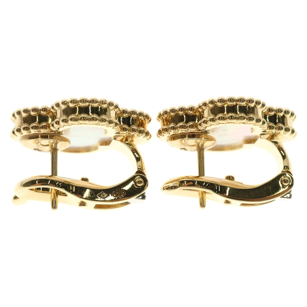 Van Cleef & Arpels(ヴァンクリーフアンドアーペル) ヴィンテージアルハンブラ ピアス マザーオブパール Au750 YG イエローゴールド ジュエリー アクセサリー VCARA44100