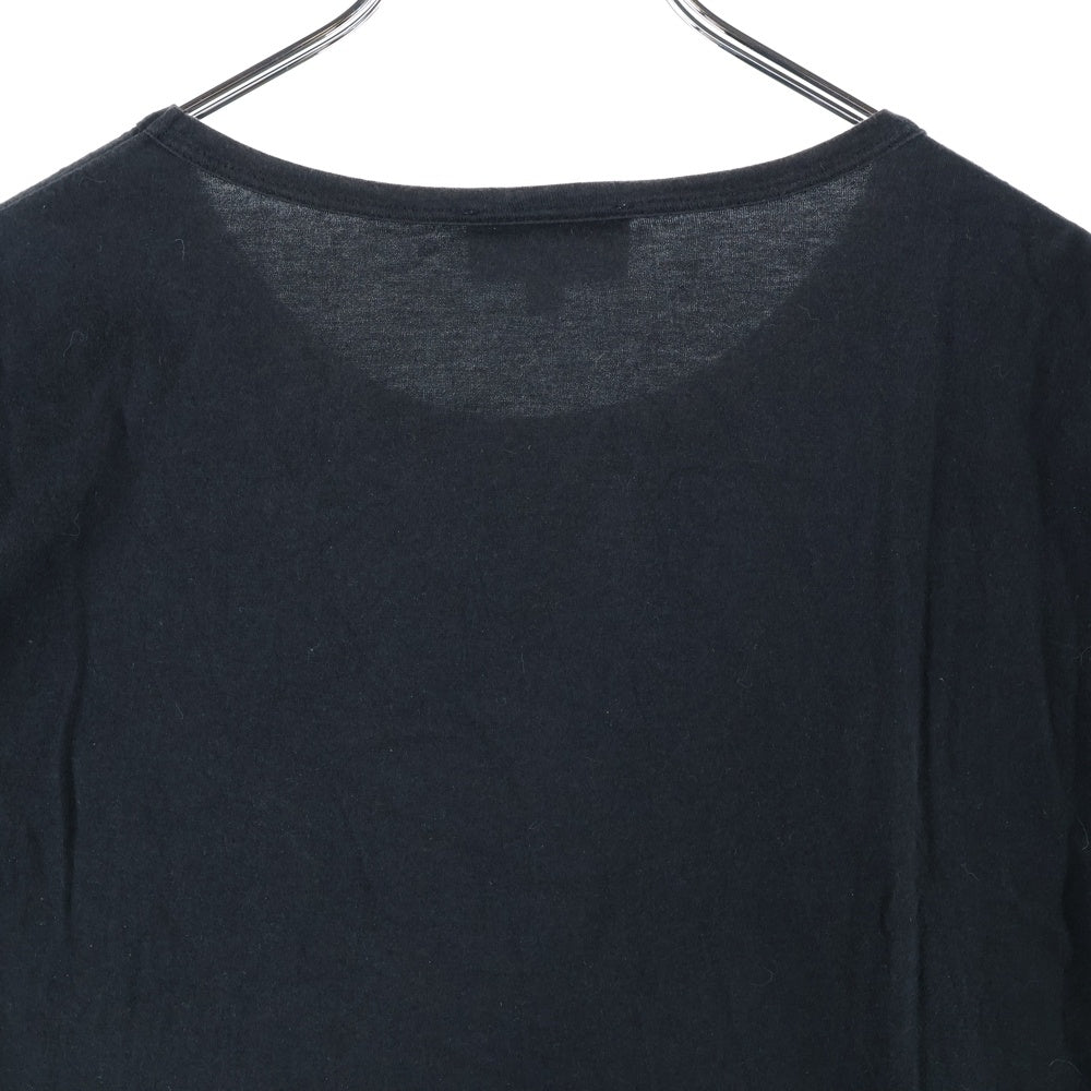 Vivienne Westwood(ヴィヴィアンウエストウッド) ヴェルサイユ バロック オーブロゴ プリント 変形 ロング 半袖Tシャツ カットソー ブラック VW-LP-85284