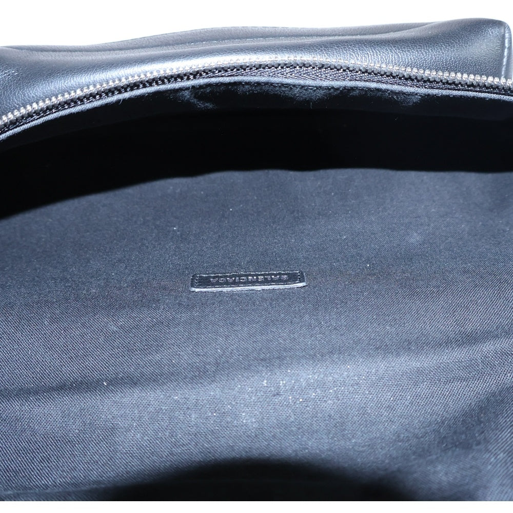 BALENCIAGA(バレンシアガ) エブリデイ ボディバッグ ウエストポーチ ブラック シルバー金具 ロゴ レザー 552375