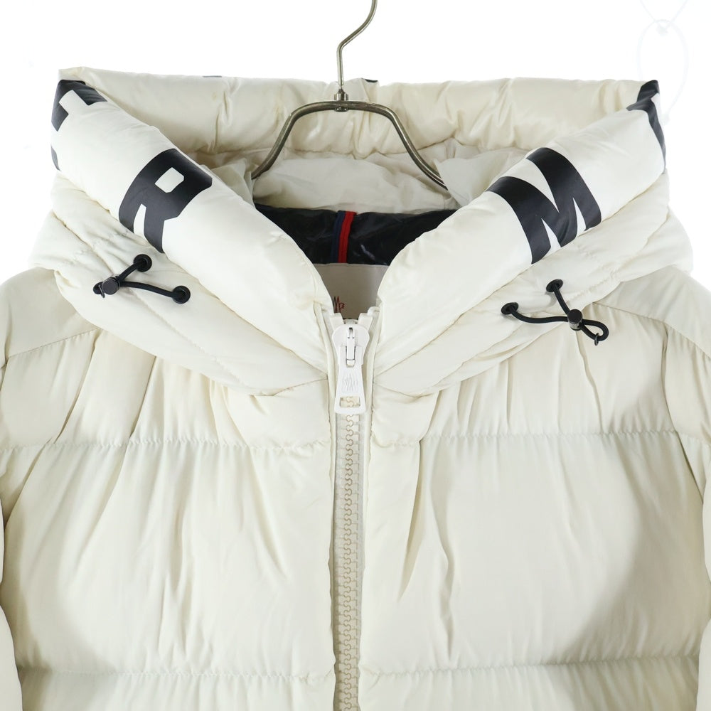 MONCLER(モンクレール) 19AW DUBOIS デュボア ラバーワッペンロゴ フーデッド ジップアップ ダウンジャケット ホワイト E20914131585 53859
