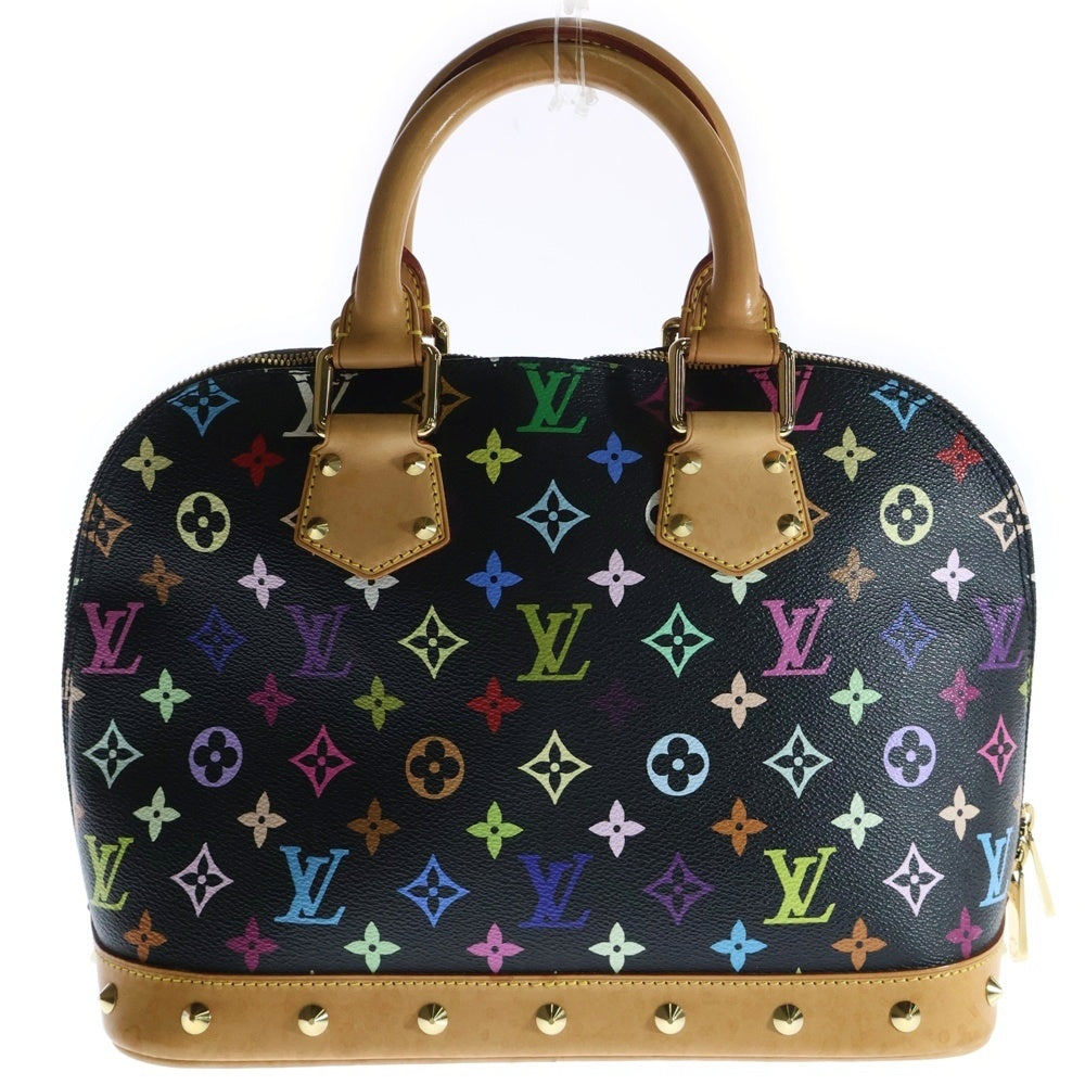 LOUIS VUITTON(ルイヴィトン) モノグラムマルチカラー アルマ スタッズレザーハンドバッグ ブラック M92646