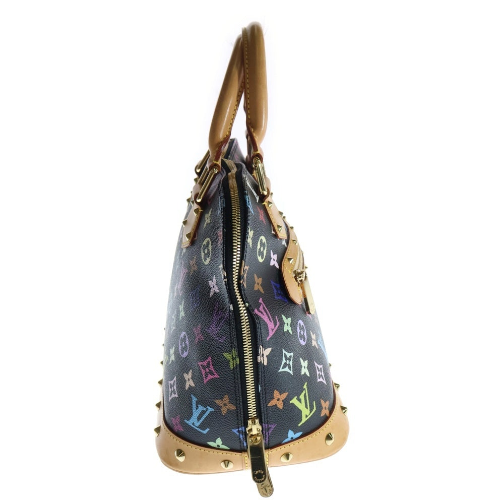 LOUIS VUITTON(ルイヴィトン) モノグラムマルチカラー アルマ スタッズレザーハンドバッグ ブラック M92646