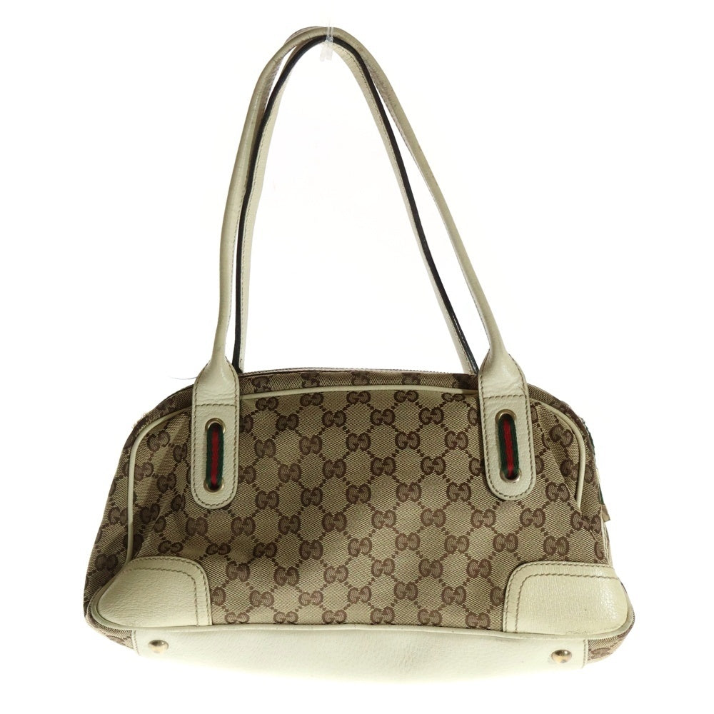 GUCCI(グッチ) シェリーライン ハンドバッグ ミニバッグ ホワイト×ベージュ ゴールド金具 161720