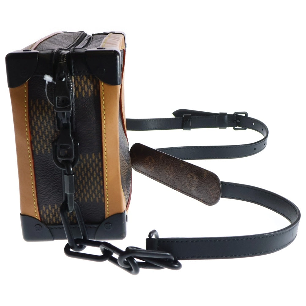 LOUIS VUITTON(ルイヴィトン) モノグラム ダミエ LV×NIGO ソフトトランク ショルダーバッグ ブラウン N40381