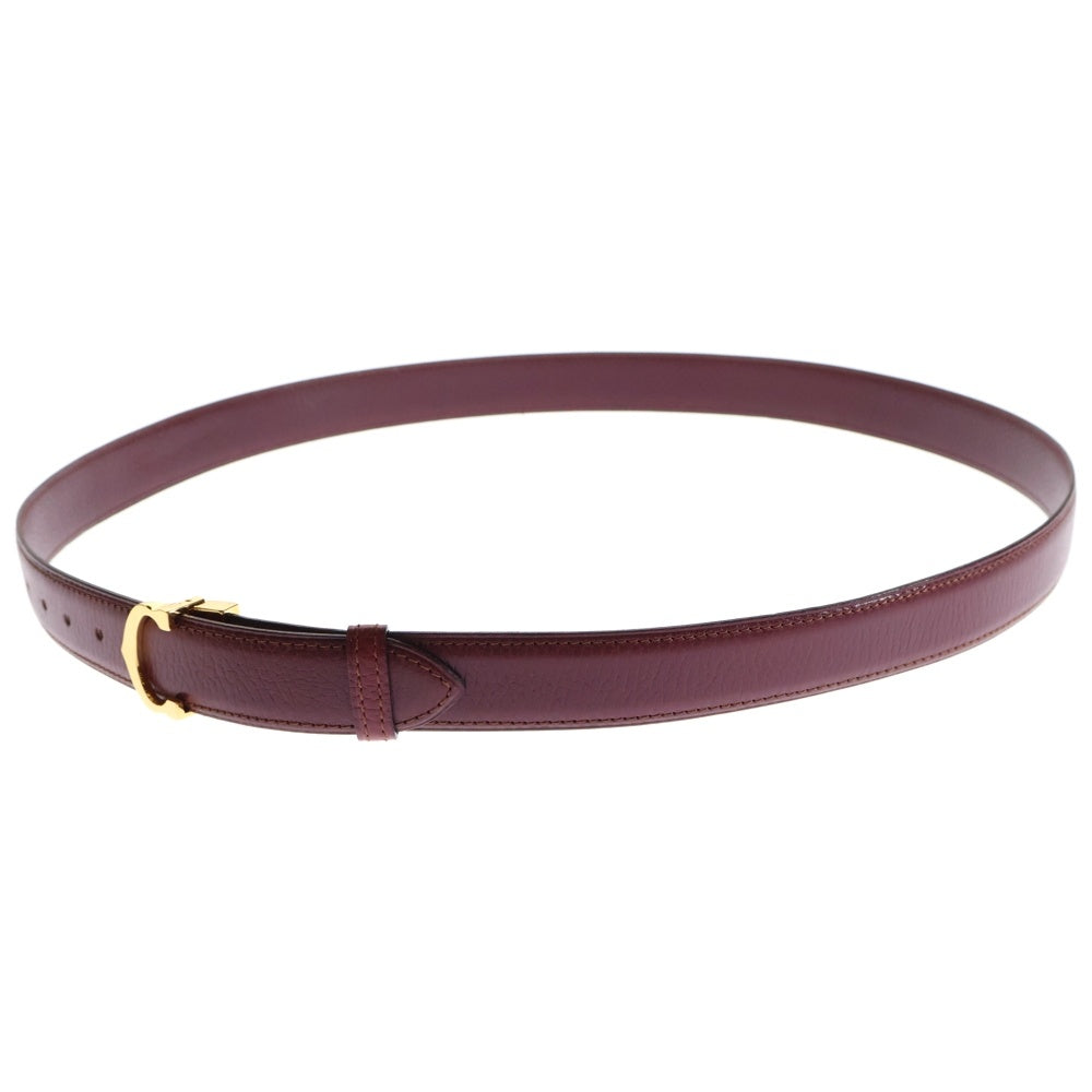 Cartier(カルティエ) ベルト レッド レザー ゴールド金具 110 43'