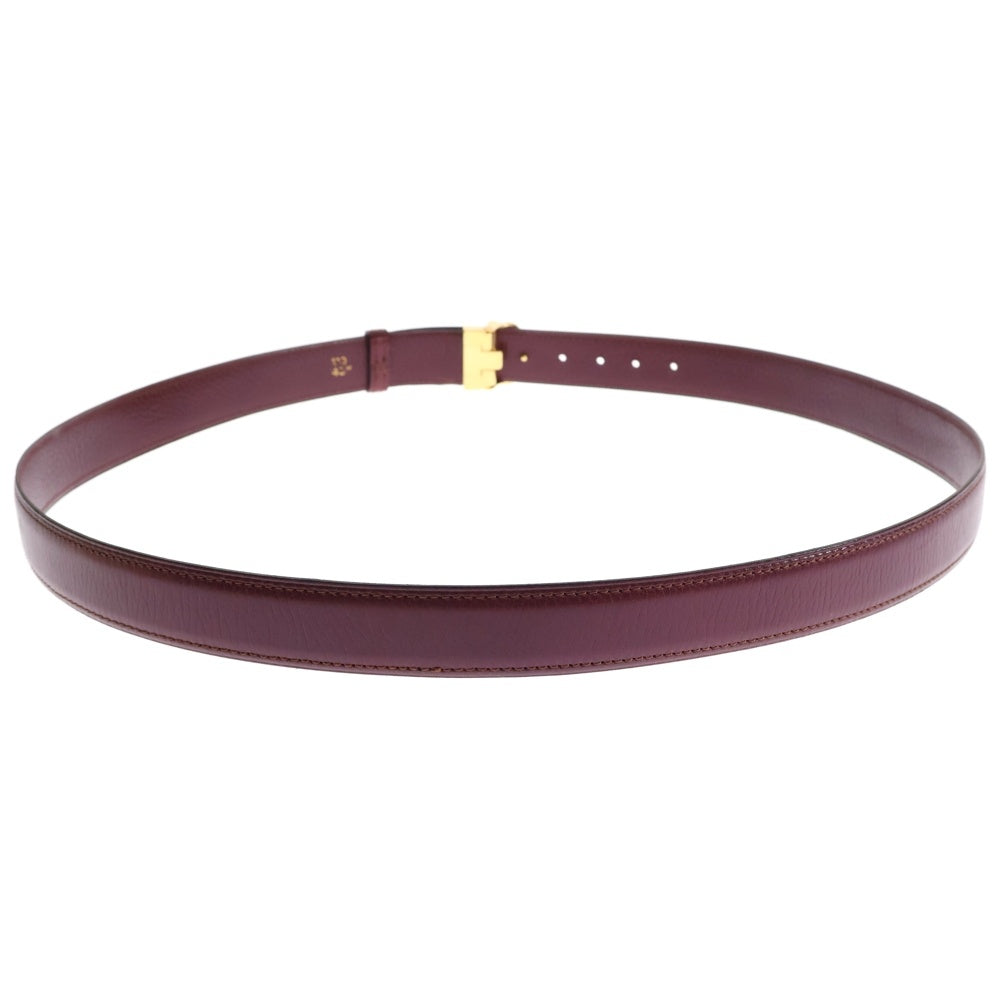Cartier(カルティエ) ベルト レッド レザー ゴールド金具 110 43'
